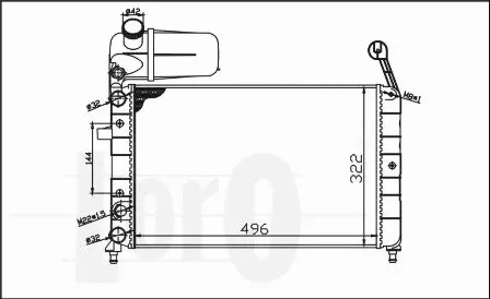 Radiator, engine cooling (016-017-0006)