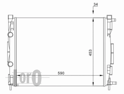 Radiator, engine cooling (042-017-0049)