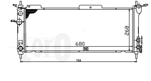 Radiator, engine cooling (037-017-0012)