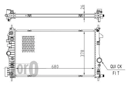 Radiator, engine cooling (037-017-0090-B)