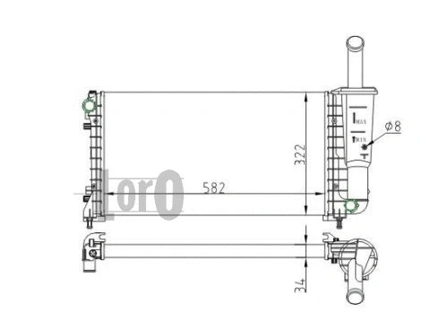 Radiator, engine cooling (016-017-0062)