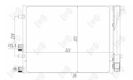 Condenser, air conditioning (019-016-0036)