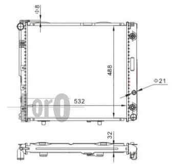 Radiator, engine cooling (054-017-0044)