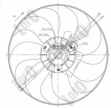 Fan, engine cooling (053-014-0018)