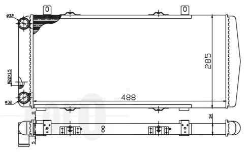 Radiator, engine cooling (048-017-0002)