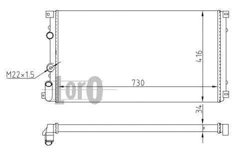 Radiator, engine cooling (042-017-0025)