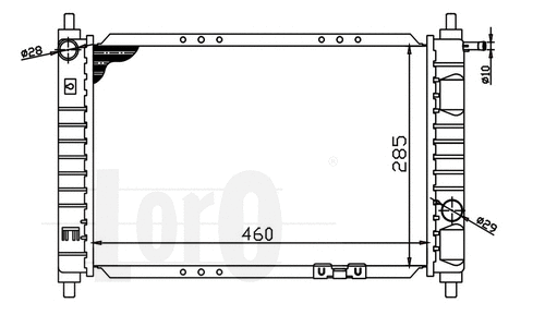 Radiator, engine cooling (011-017-0007)