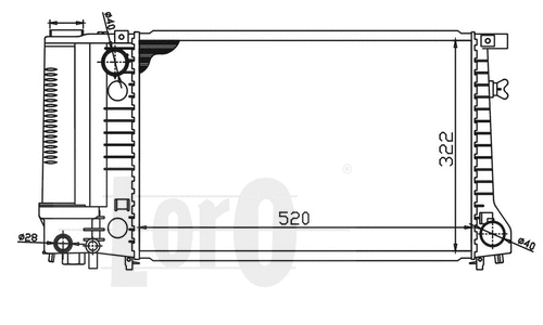 Radiator, engine cooling (004-017-0021)