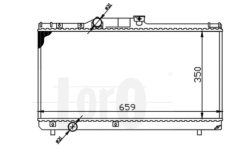 Radiator, engine cooling (051-017-0012)