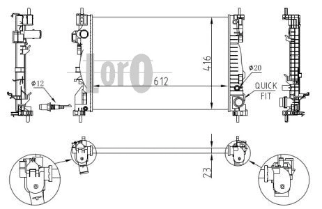 Radiator, engine cooling (002-017-0016)