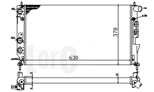 Radiator, engine cooling (037-017-0013)