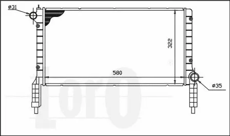 Radiator, engine cooling (016-017-0037)