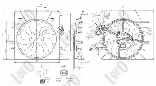 Fan, engine cooling (009-014-0005)