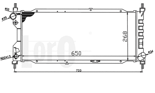 Radiator, engine cooling (037-017-0010)