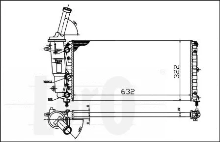 Radiator, engine cooling (016-017-0052)