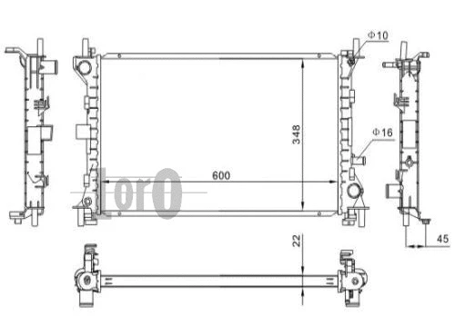Radiator, engine cooling (017-017-0031)