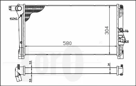 Radiator, engine cooling (016-017-0053)