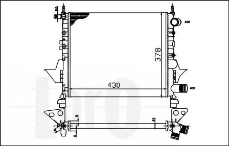 Radiator, engine cooling (042-017-0023)