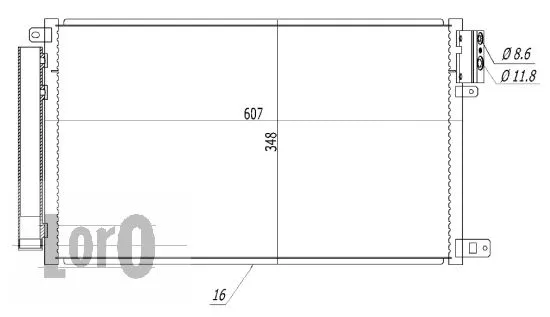 Condenser, air conditioning (016-016-0033)