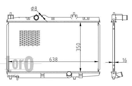 Radiator, engine cooling (051-017-0007-B)