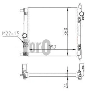 Radiator, engine cooling (003-017-0035)