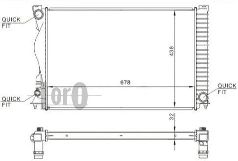Radiator, engine cooling (003-017-0045)