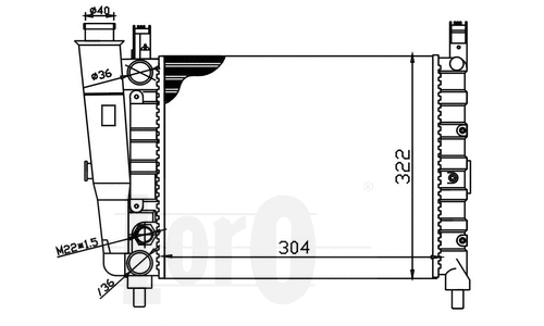 Radiator, engine cooling (016-017-0048)
