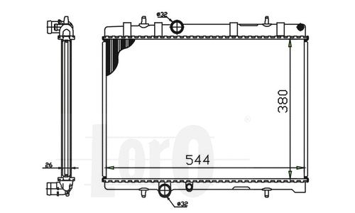 Radiator, engine cooling (009-017-0043)