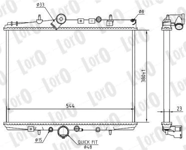 Radiator, engine cooling (009-017-0059)