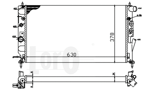 Radiator, engine cooling (037-017-0016)