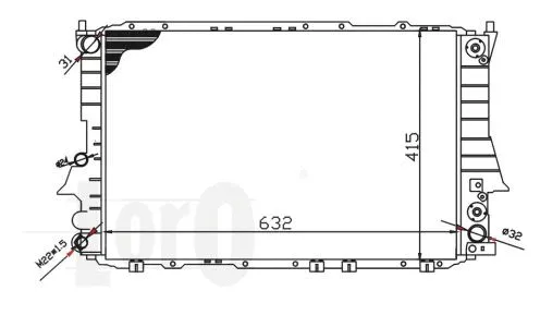 Radiator, engine cooling (003-017-0006)