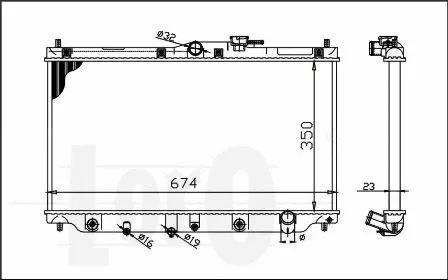 Radiator, engine cooling (018-017-0012)