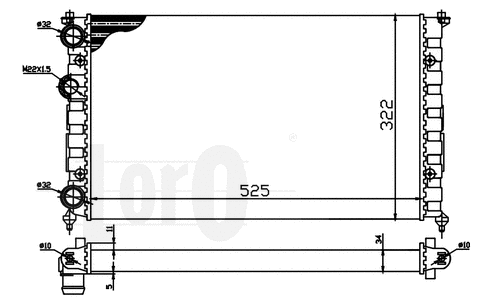 Radiator, engine cooling (046-017-0005)