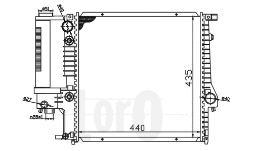 Radiator, engine cooling (004-017-0013)