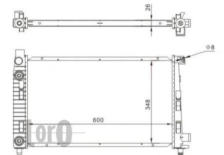 Radiator, engine cooling (054-017-0002)