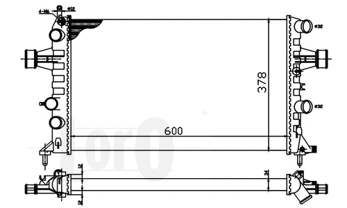 Radiator, engine cooling (037-017-0041)