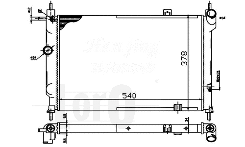 Radiator, engine cooling (037-017-0006)