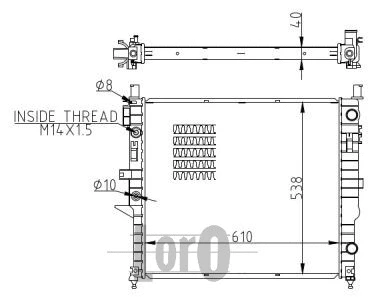 Radiator, engine cooling (054-017-0012-B)