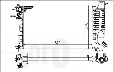 Radiator, engine cooling (009-017-0017)