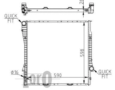 Radiator, engine cooling (004-017-0025)