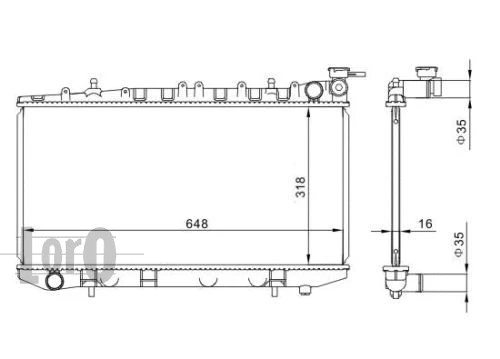 Radiator, engine cooling (035-017-0020)