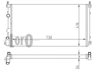 Radiator, engine cooling (037-017-0064)