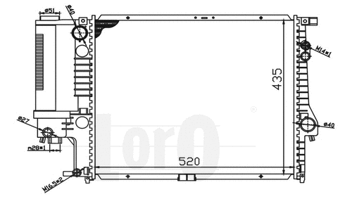 Radiator, engine cooling (004-017-0003)