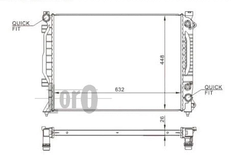 Radiator, engine cooling (003-017-0009)