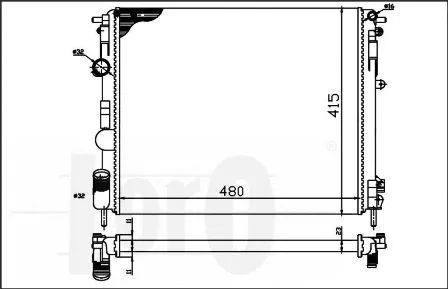 Radiator, engine cooling (042-017-0010)