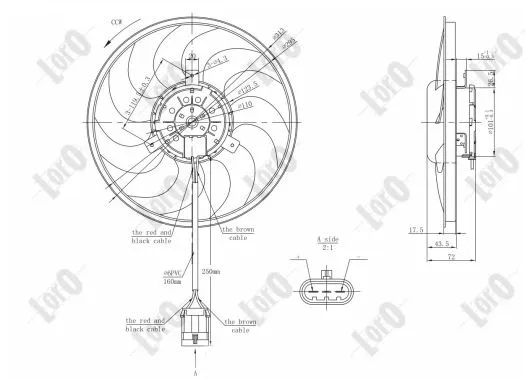 Fan, engine cooling (037-014-0029)