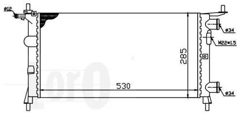 Radiator, engine cooling (037-017-0036)