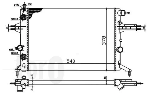 Radiator, engine cooling (037-017-0018)