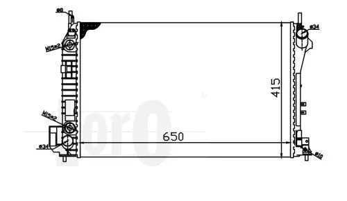 Radiator, engine cooling (037-017-0081)