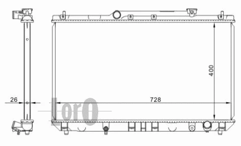 Radiator, engine cooling (051-017-0035)